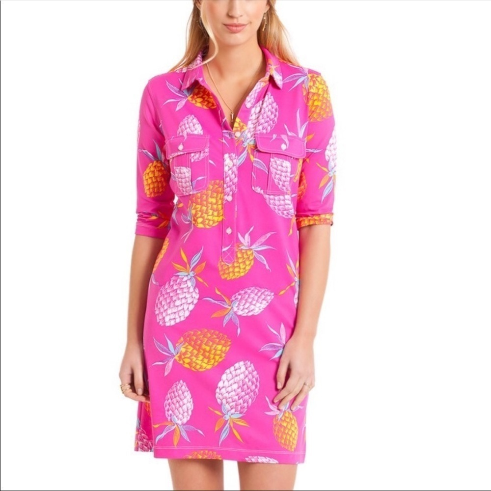 Persifor pink pineapple Winpenny dress sz xs